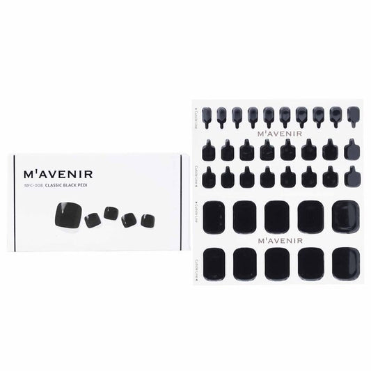 Mavenir Nagelsticker (Zwart) - # Klassieke Zwarte Pedicure 36 stuks