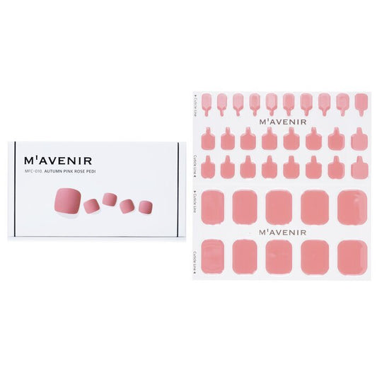 Mavenir Nail Sticker (Roze) - # Herfst Roze Roos Pedicure 36 stuks