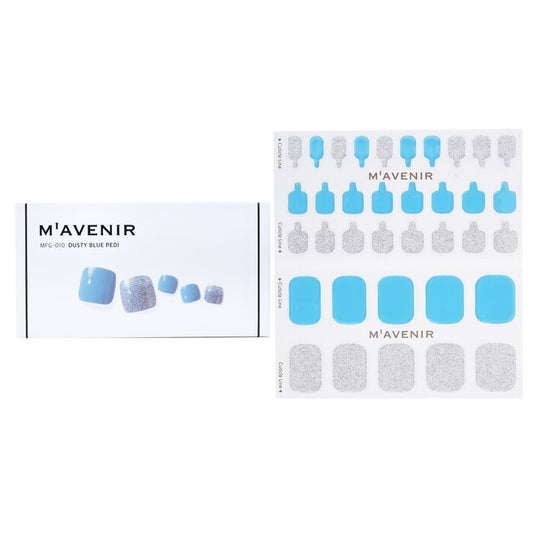 Mavenir Nagelsticker (geassorteerde kleuren) - # Dusty Blue Pedi 36 stuks