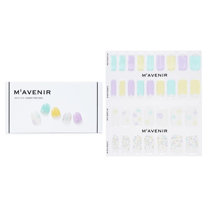 Mavenir Nagelsticker (geassorteerde kleuren) - # Candy Pop Nail 32 stuks