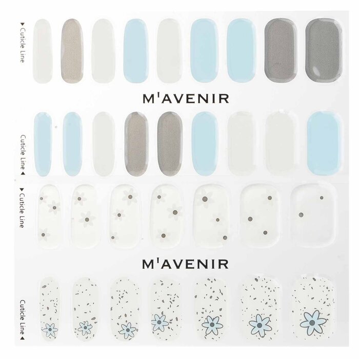 Mavenir Nagelsticker (geassorteerde kleuren) - # Vallende Daisy Nagel 32 stuks