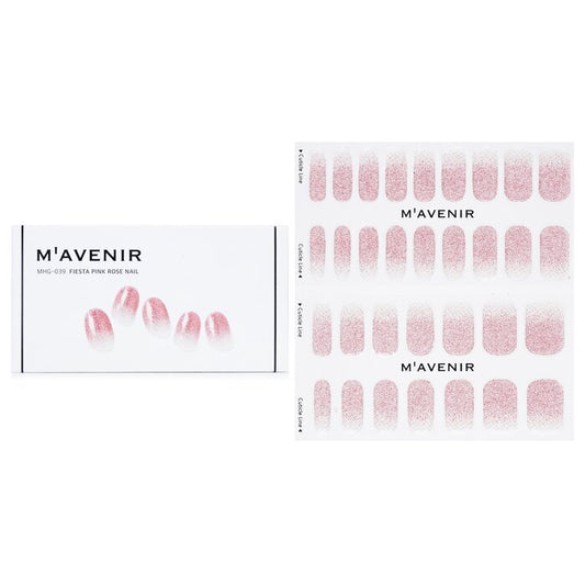 Mavenir Nagelaufkleber (Pink) – # Fiesta Pink Rose Nail 32 Stück