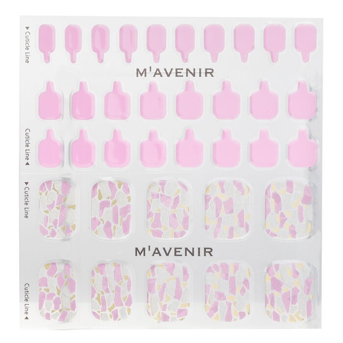 Mavenir Nail Sticker (Roze) - # Pink Shell Pedi 36 stuks