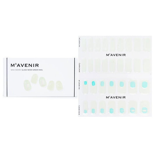 Mavenir Nagelaufkleber (Grün) – # Glas Neongrüner Nagel 32 Stück