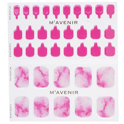 Mavenir Nail Sticker (Roze) - # Cherry Marble Pedi 36 stuks