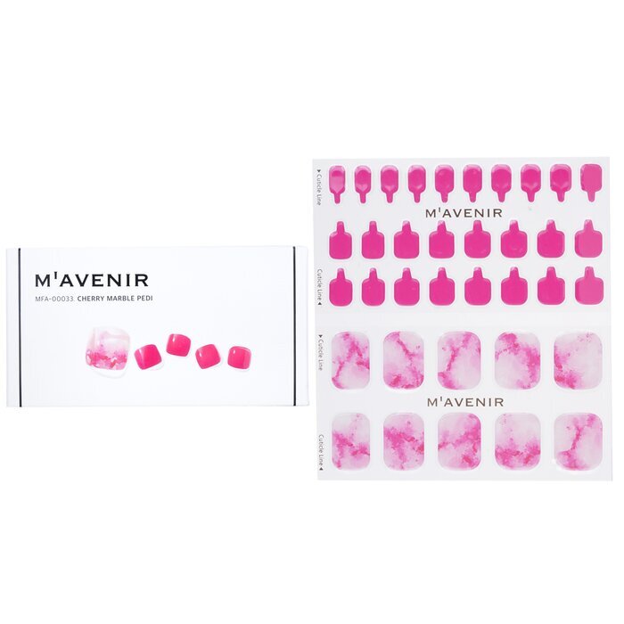 Mavenir Nail Sticker (Roze) - # Cherry Marble Pedi 36 stuks
