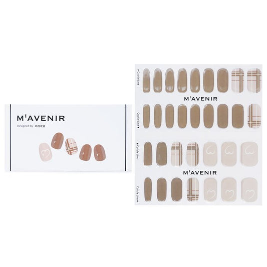 Mavenir Nagelaufkleber (braun) – # Brown Milk Tea Nail, 32 Stück