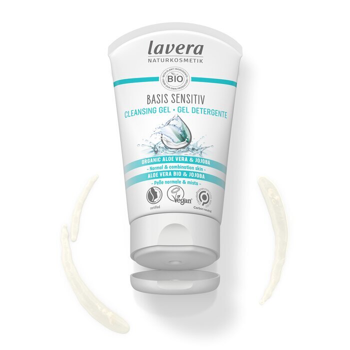 Lavera Basis Sensitiv Reinigungsgel - Bio-Aloe Vera &amp; Jojoba (Für normale &amp; Mischhaut) 125ml/4oz