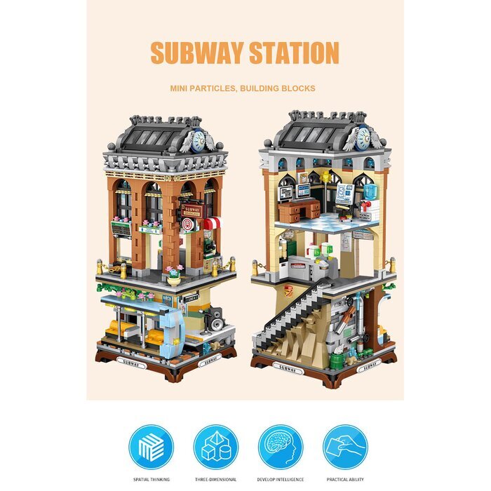 LOZ Mini Blocks - Subway Station 40 x 28 x 9.5cm