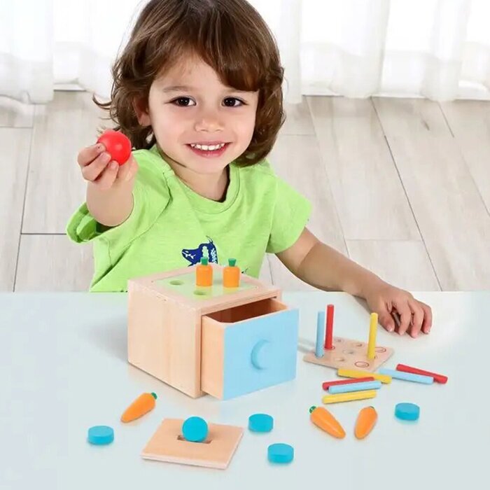 Tooky Toy Co 4 In 1 Educational Box 15x15x12cm