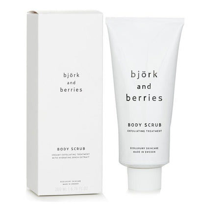 Bjork &amp; Berries Body Scrub Romige Exfoliërende Behandeling 200ml/6.76oz