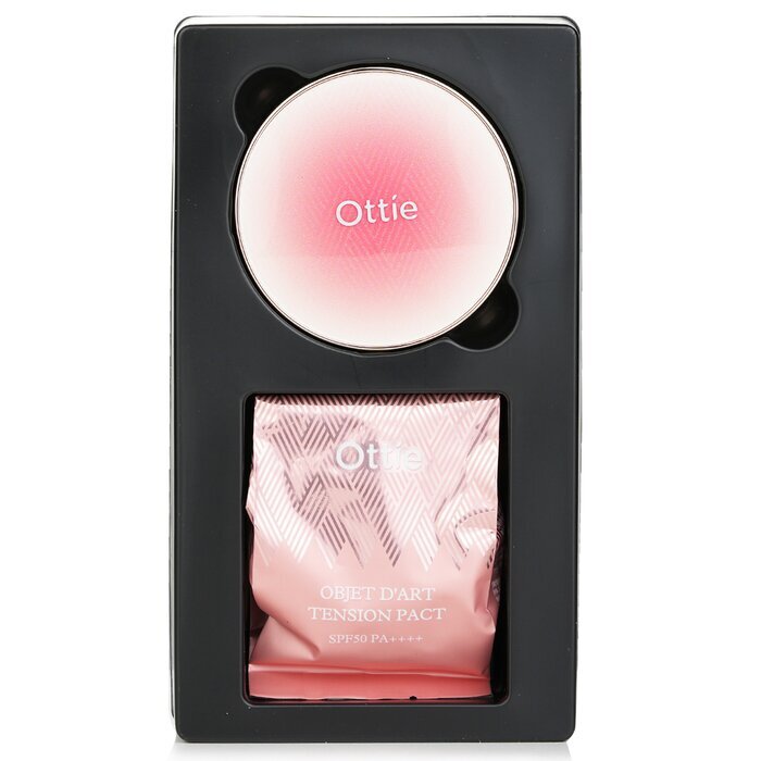 Ottie Objet D'art Tension Pact SPF50 PA++++ &amp; Nachfüllung Nr. 23 Natural 2x15g/0,52oz