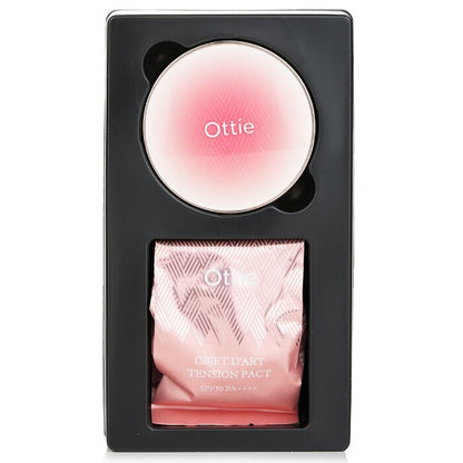 Ottie Objet D'art Tension Pact SPF50 PA++++ &amp; Nachfüllung Nr. 23 Natural 2x15g/0,52oz