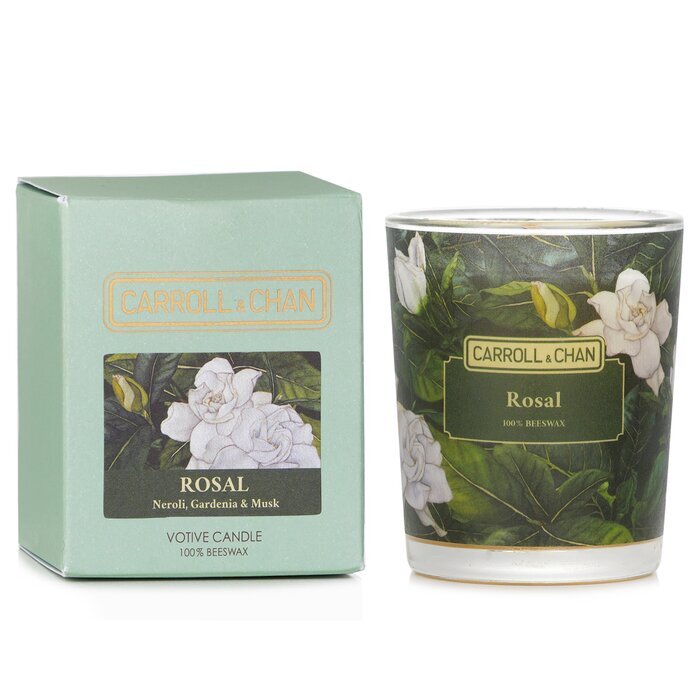 Carroll &amp; Chan Votivkerze aus 100 % Bienenwachs – Rosal (Neroli, Gardenie und Moschus) 65 g