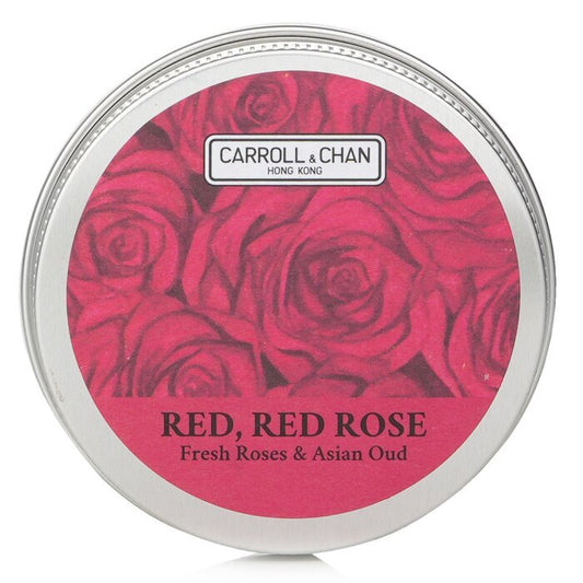Carroll &amp; Chan 100% bijenwas mini blikkaars - # Rood, rode roos (verse rozen en Aziatische oudh) 1 stuks