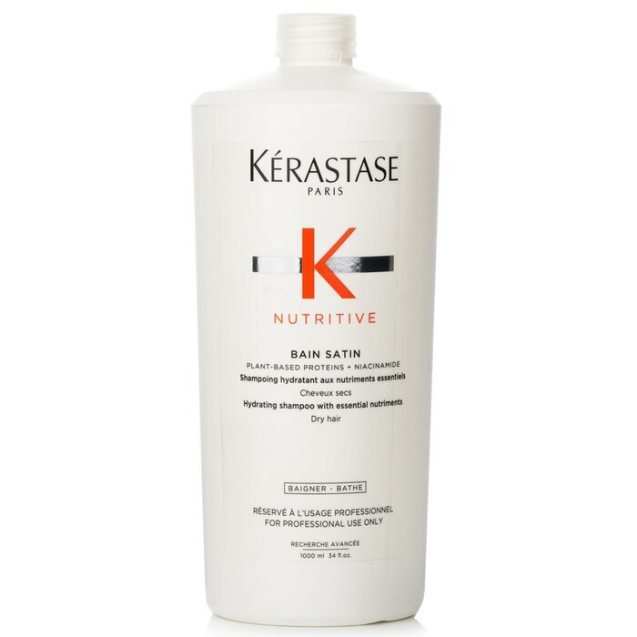 Kerastase Nutritive Bain Satin Hydrating Shampoo met essentiële voedingsstoffen (droog haar) 1000 ml/34 oz