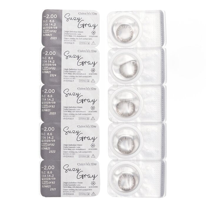 Clalen Iris 1Day Suzy Gray -2.00 5pcs x 1 strip