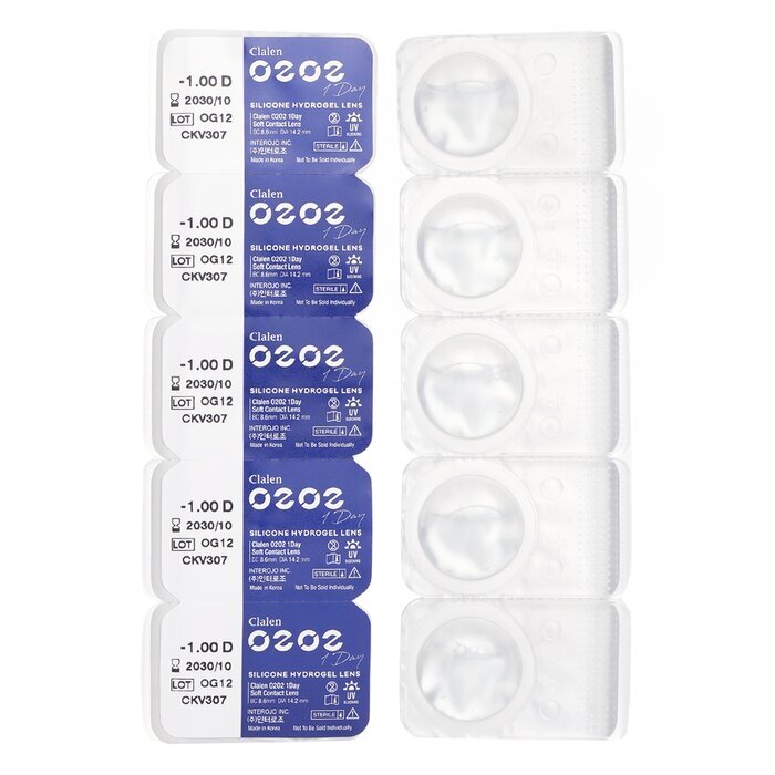 Clalen O2O2 Daily Clear -1.00 5pcs x 1 strip