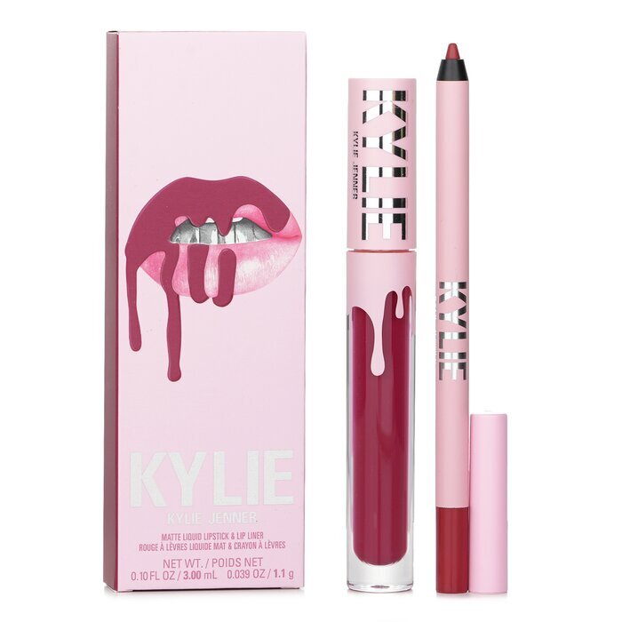 Kylie By Kylie Jenner Matte Lip Kit: Matte vloeibare lippenstift 3 ml + lipliner 1,1 g - # 103 Better Not Pout 2 stuks