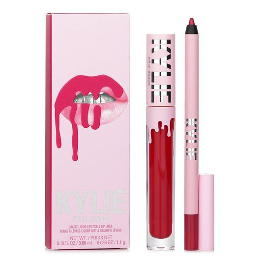 Kylie By Kylie Jenner Matte Lip Kit: Matter flüssiger Lippenstift 3 ml + Lipliner 1,1 g – Nr. 402 Mary Jo K, 2-tlg.