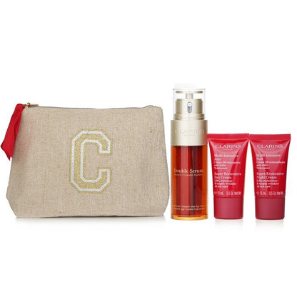 Clarins Rituale Double Serum &amp; Multi Intensive Set: 3 Stück + 1 Beutel