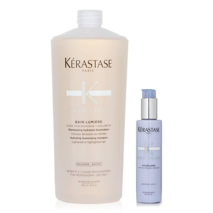 Kerastase Blond Absolu Set 1: Shampoo &amp; Versterkend Hittebeschermend Serum (Gebleekt of Gehighlight Haar) 2 stuks