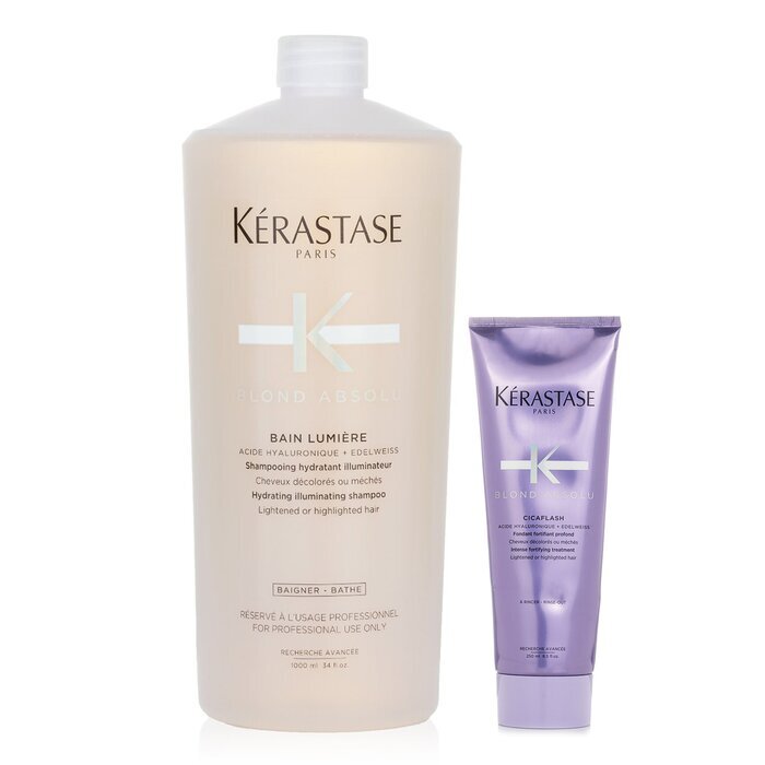 Kerastase Blond Absolu Set 2: Shampoo &amp; Versterkende Behandeling (Verlicht of Gehighlight Haar) 2 stuks