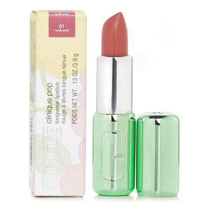 Clinique Pop Longwear Lipstick Shine - 01 Nude Pop 3,9 g