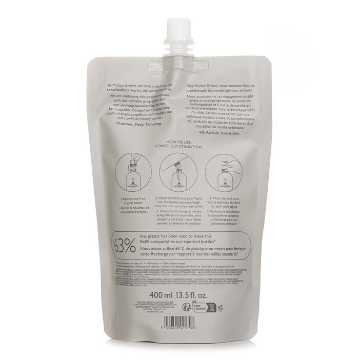 Molton Brown Heerlijke Rabarber &amp; Roos Bad- &amp; Douchegel Navulling 400ml