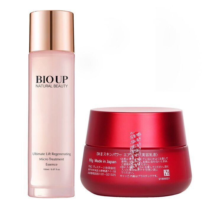 Skinpower Airy Milky Lotion (Box Damaged) X Natural Beauty BIO UP Ultimate Lift Regenerating Micro Treatment 2pcs