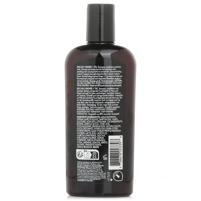 American Crew 3-in-1 Ginger + Tea Shampoo, Conditoner And Body Wash 250ml