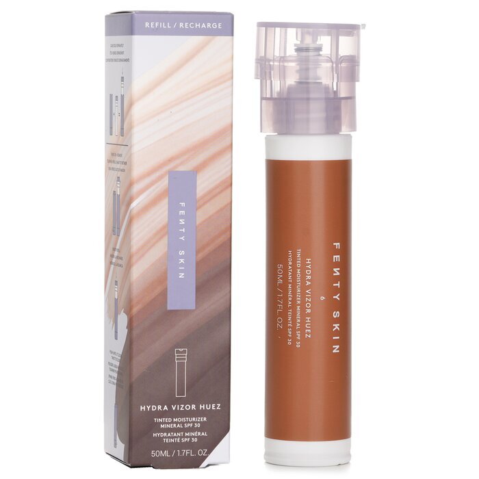 Fenty Beauty by Rihanna Hydra Vizor Huez getönte Feuchtigkeitscreme mit Mineral-LSF 30, Nachfüllpackung – Farbton 6, 50 ml