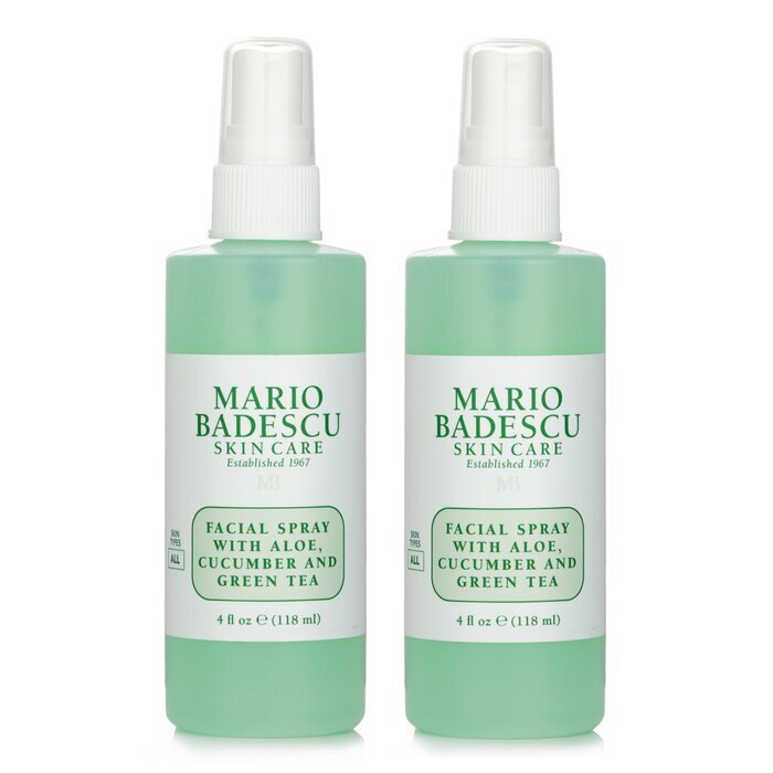 Mario Badescu 【1+1 Set】Gezichtsspray met aloë, komkommer en groene thee - voor alle huidtypen 118 ml x2