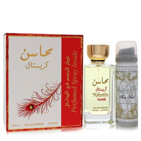 Lattafa Lattafa Mahasin Crystal Eau De Parfum Spray met Deodorant Spray 3.4 oz 100ml/3.4oz