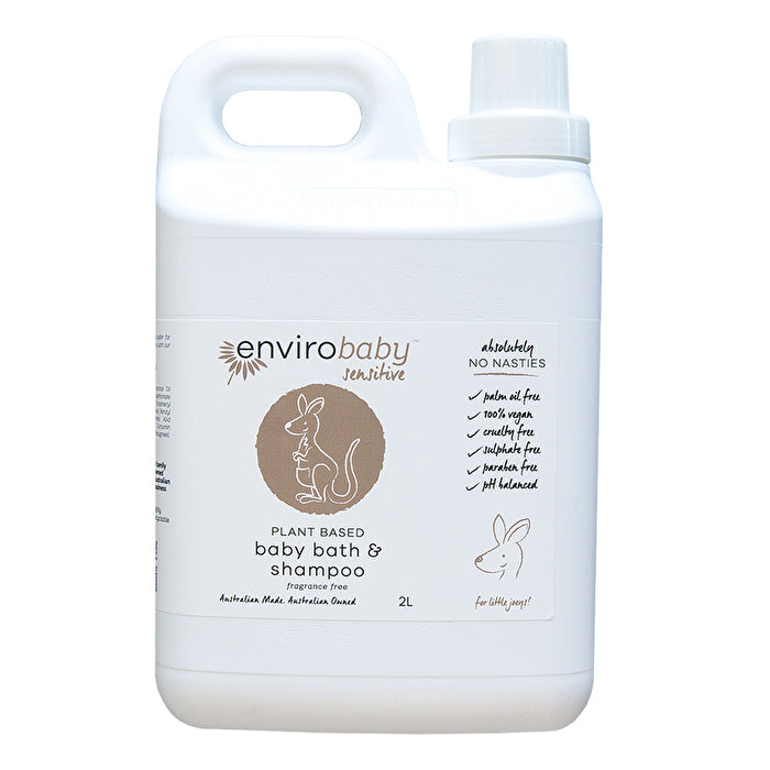 Envirobaby Plant Based Sensitive Baby Bath & Shampoo Fragrance Free 2000ml